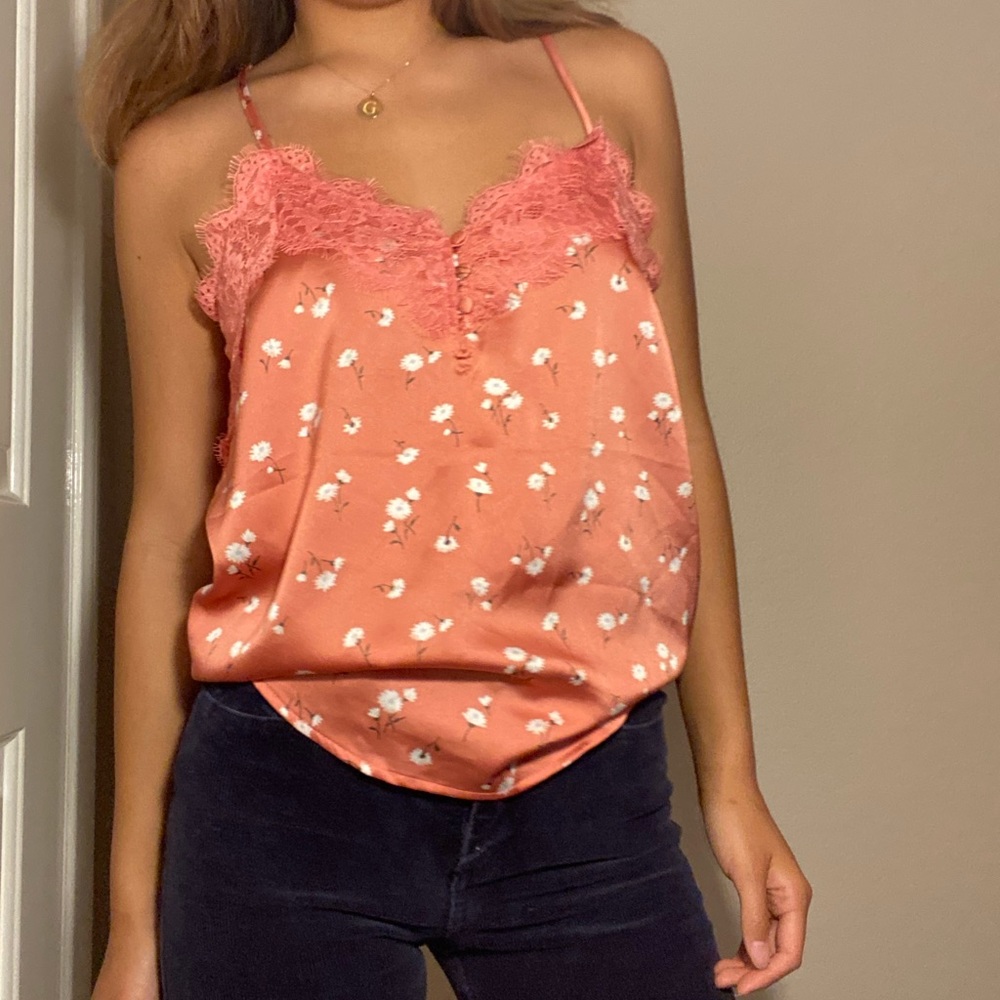 FLORAL SATIN BLOUSE